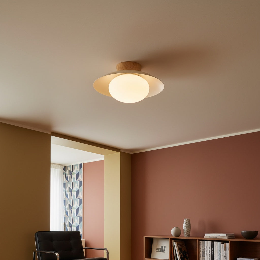 Oribela Ceiling Light Sculptural Globe Aesthetic with Soft Ambient Glow for Kitchen and Lounge