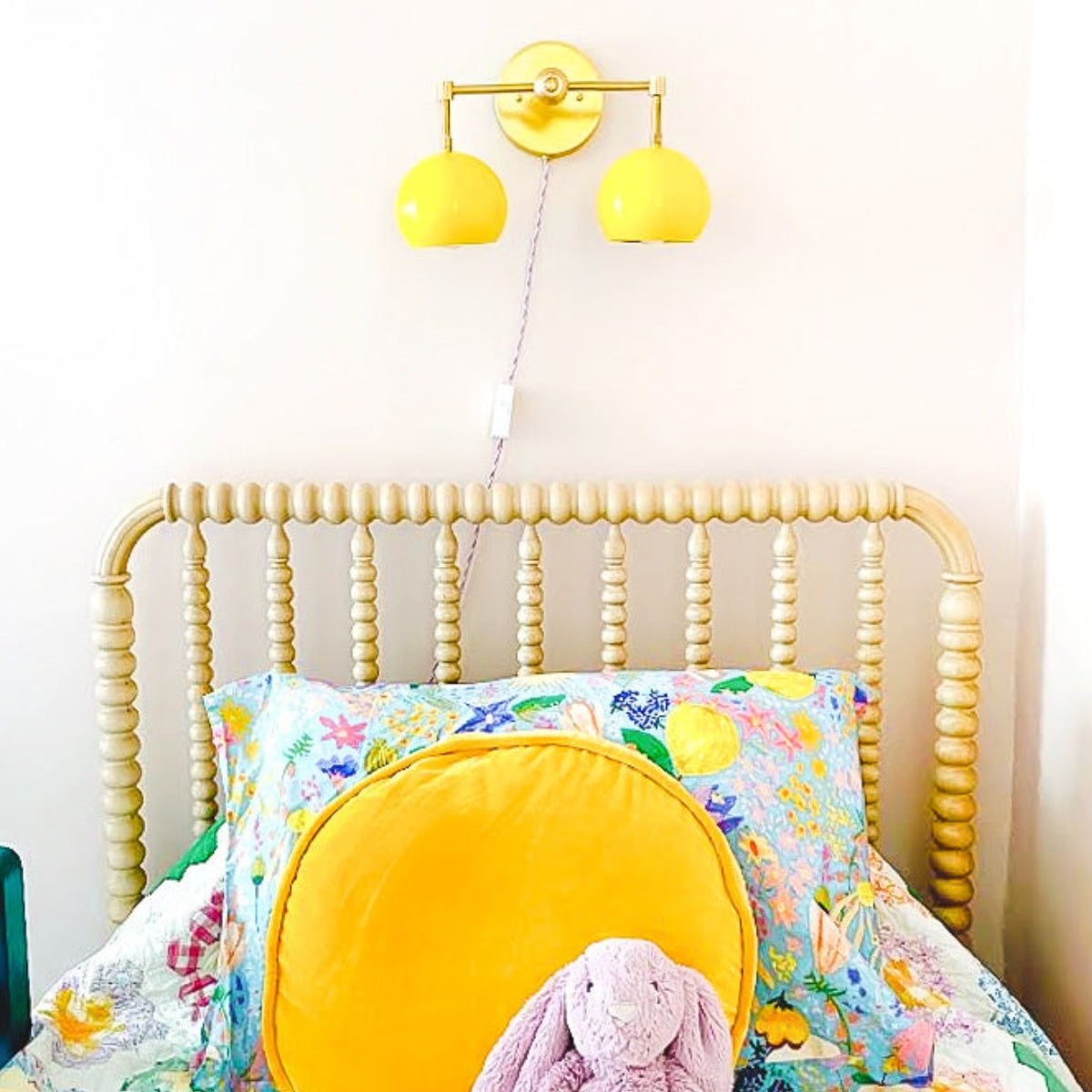 Sunshine Yellow Shades Sconce - Bubble Pop Vanity Wall Light For Bedroom