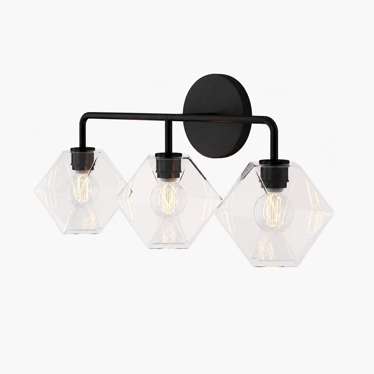 Talvior Geometric Modern Bathroom Sconce - Faceted Shade Light in Luxe Finishes