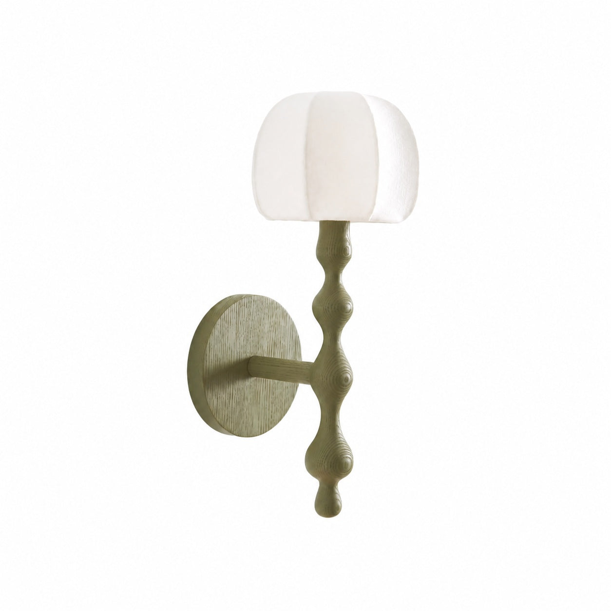 Savara Modern Curved Base Wall Light – Soft Diffused Fabric Shade for Hallways and Living Rooms