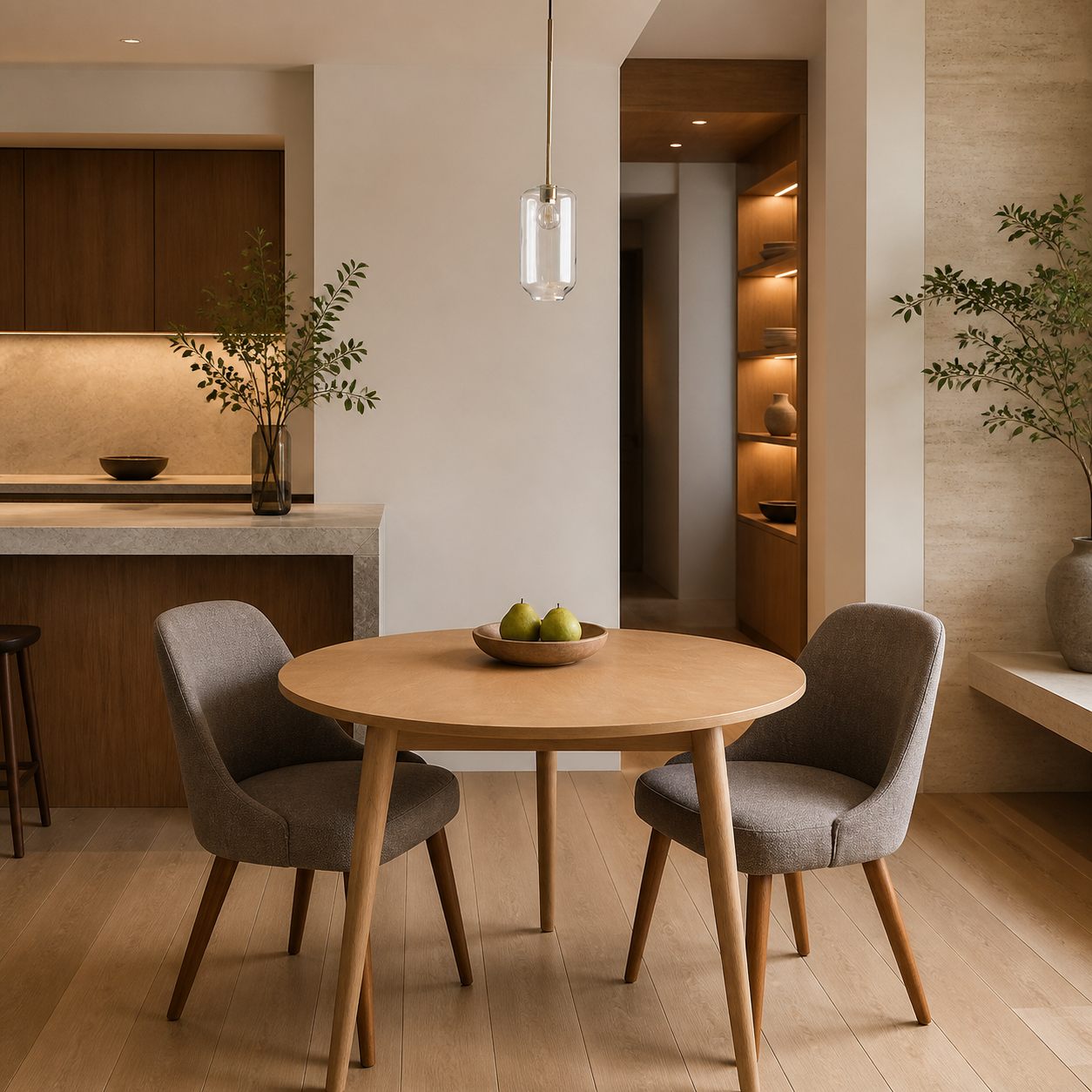 Lumivelle Pebble Pendant Light - Adjustable Glass Shade - Modern Lighting