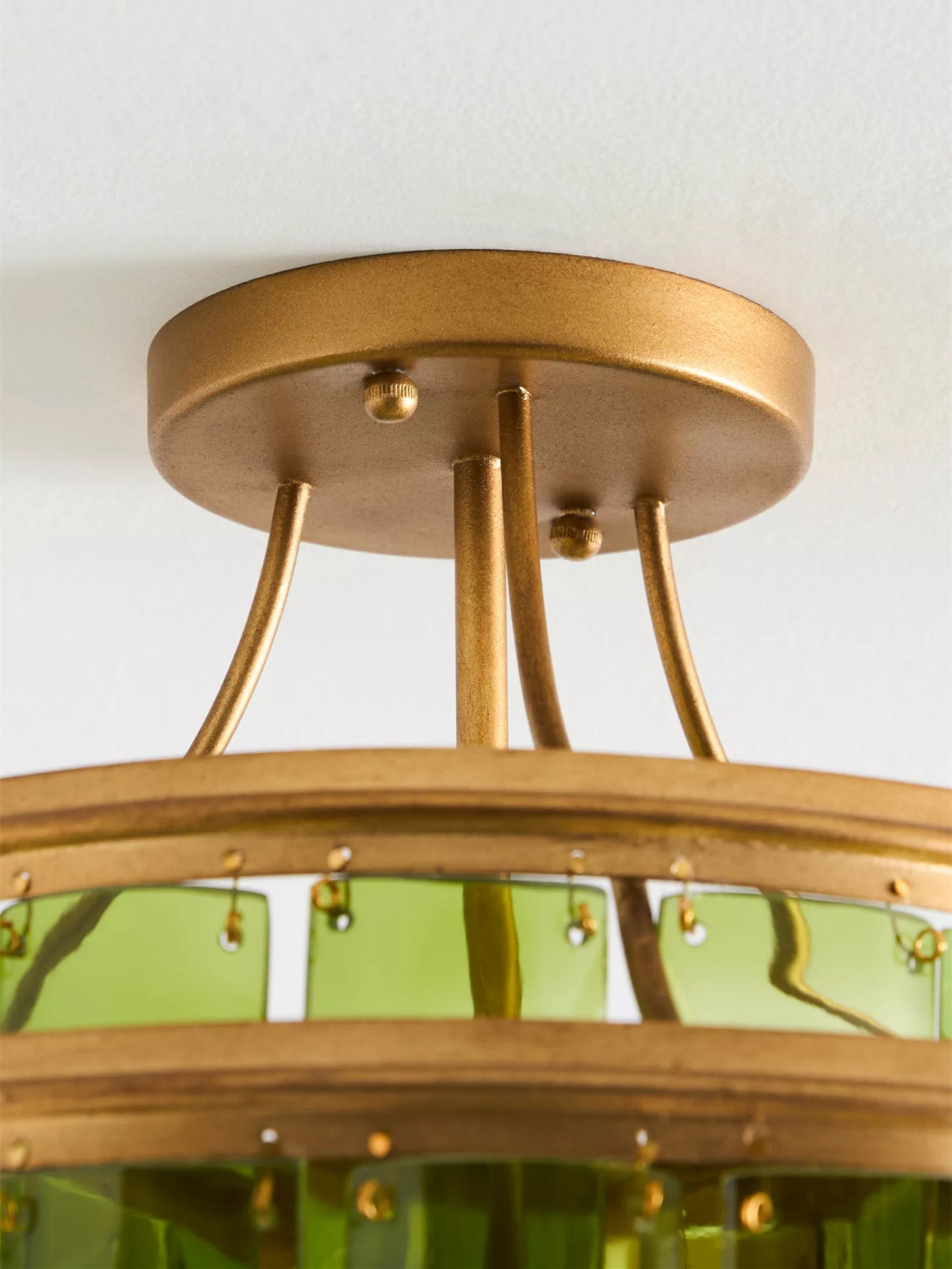 Verdura Cascading Glass Ceiling Light – Modern Semi-Flush Mount for Dining Rooms