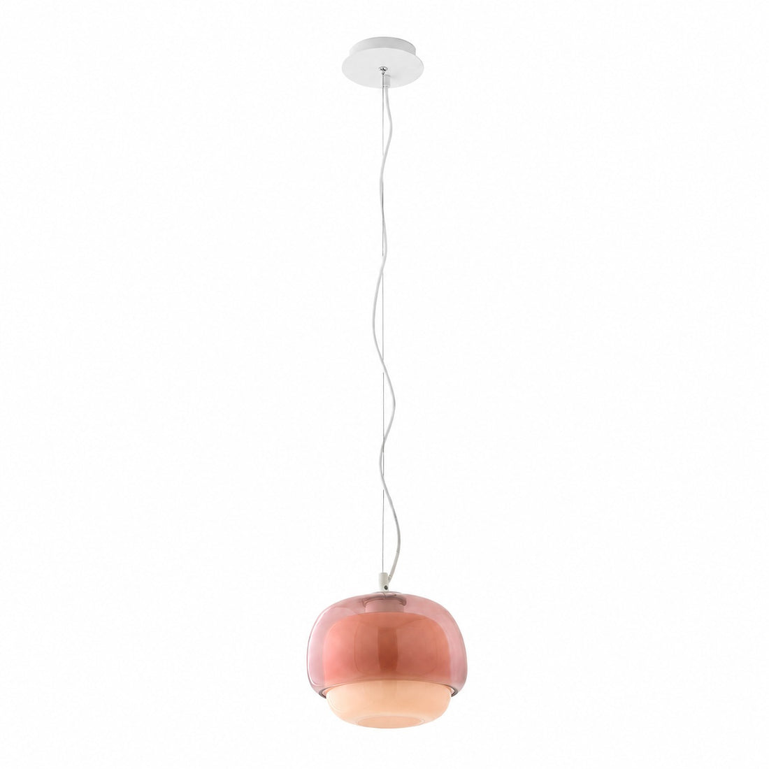 Clinco Modern Mushroom Pendant Light - Colored Glass Hanging Light