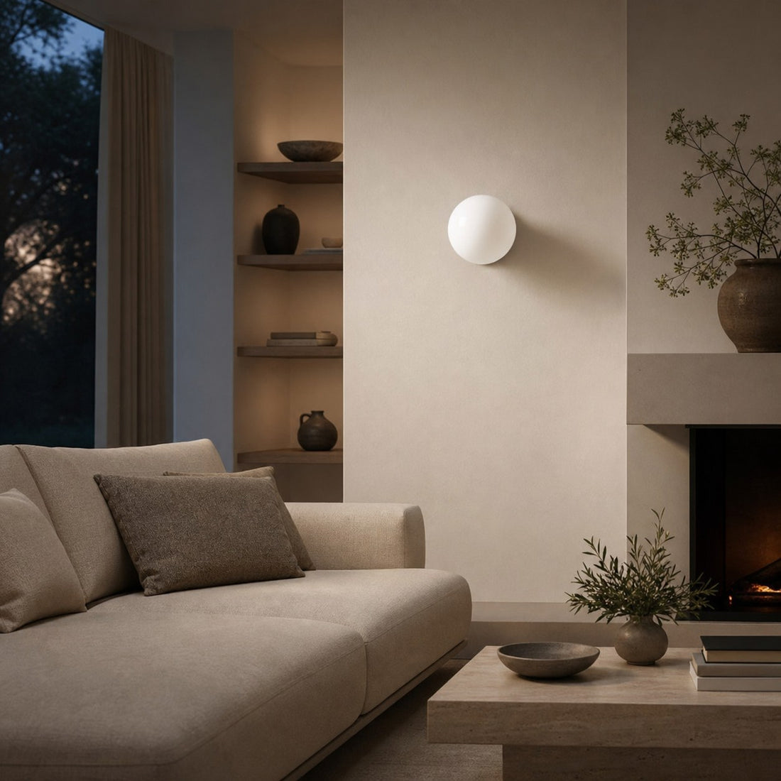 Glorica Glass Globe Wall Sconce - Multi-Color Modern Minimalist Light