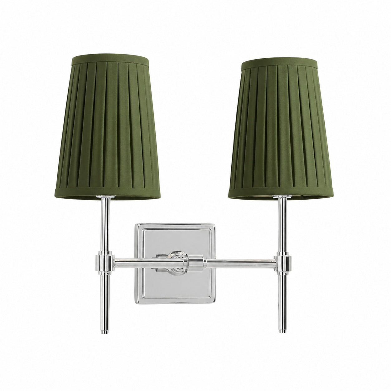 Derlina White Linen Shades Wall Lamp – Retro Metal Multi-Head Lighting Fixture