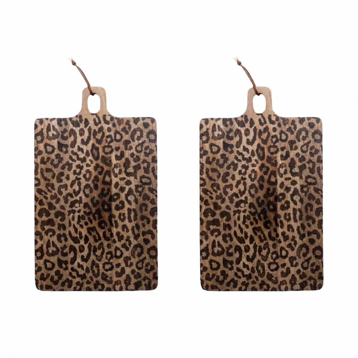 Lepwood Premium Leopard Print Sapele Wood Chopping Serving Board for Table Styling and Entertaining