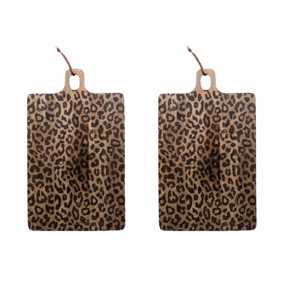 Lepwood Premium Leopard Print Sapele Wood Chopping Serving Board for Table Styling and Entertaining