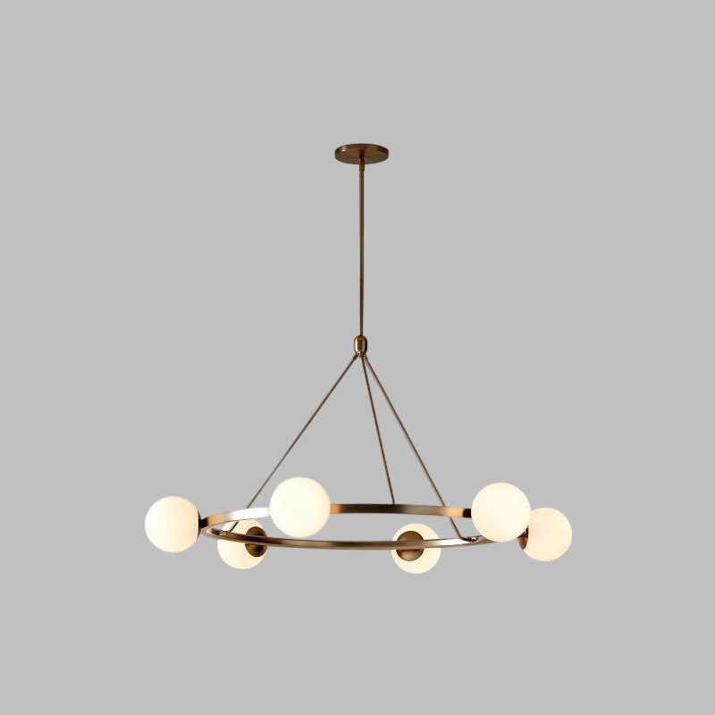 Brelia Elegant Modern Globe Chandelier - Multi Heads Light Fixture for Residential and Commercial Spaces