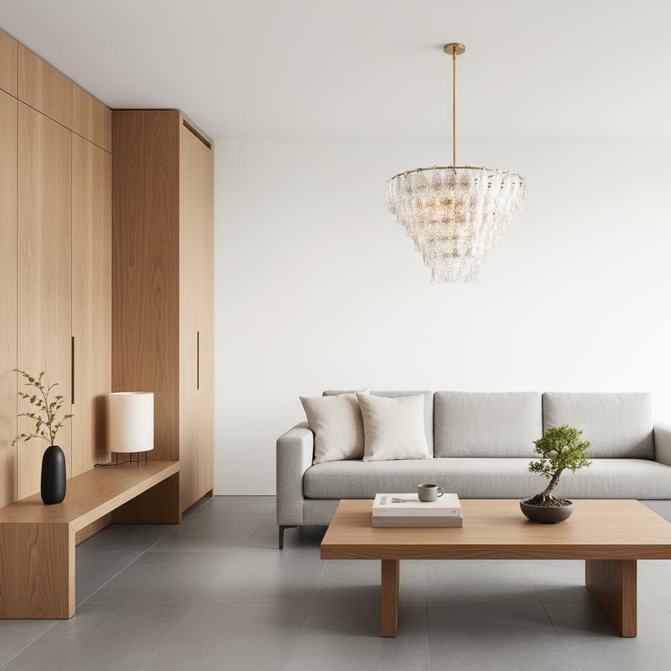 Lumvey Glass Round Chandelier - Elegant Pendant Light for Dining Room and Living Room