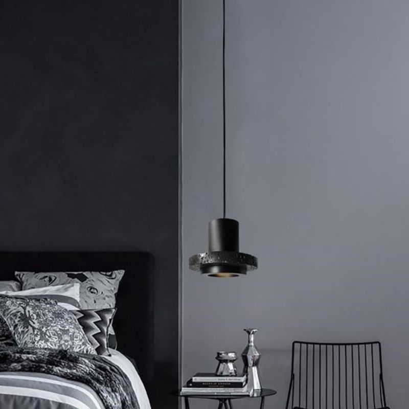 Retro Black Hole Stone Pendant Lamp