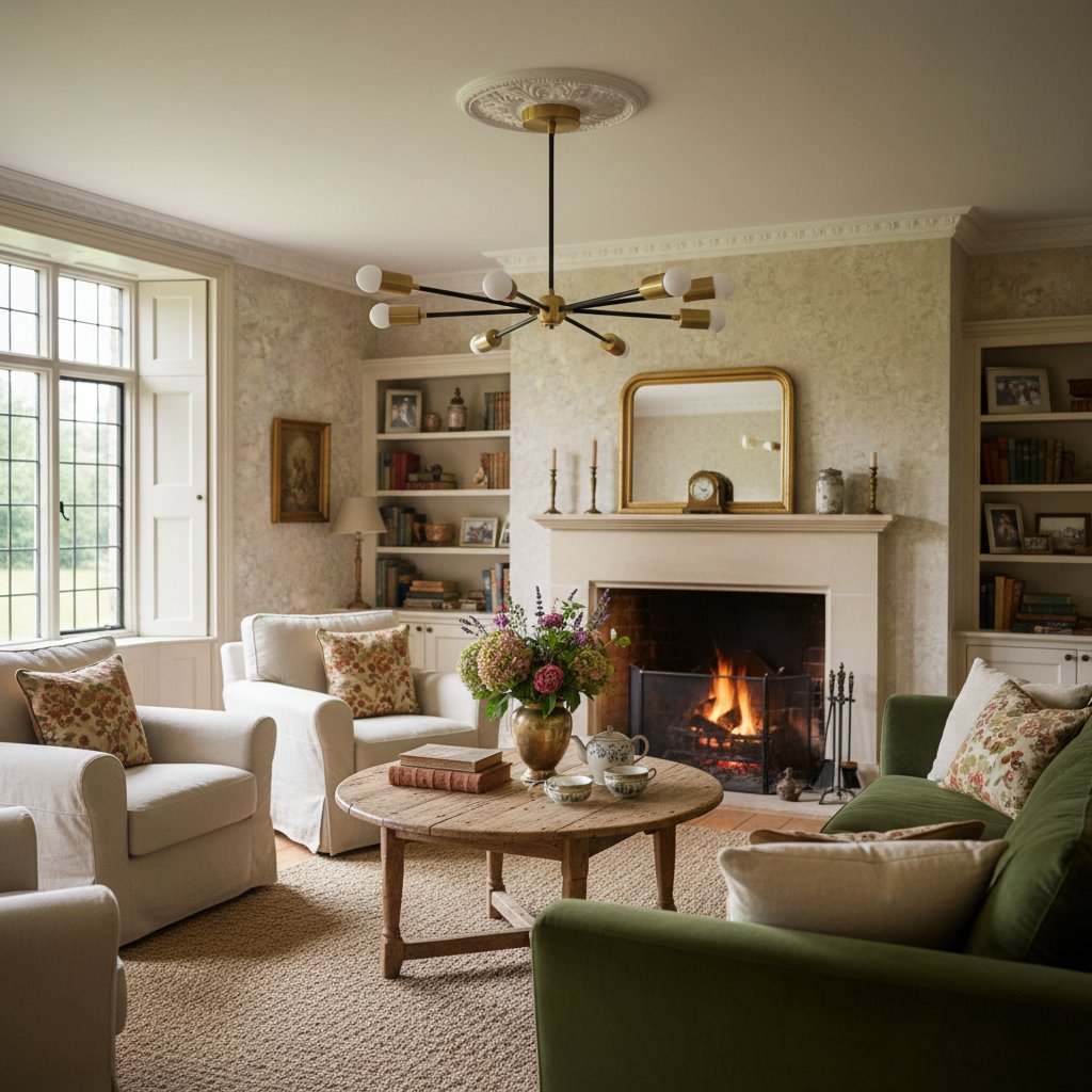 Mobilux Line Modern Chandelier - Mid Century Ceiling Light Fixture