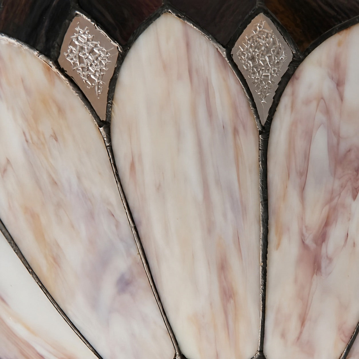 TF Brooklyn Tiffany Glass Flush Mount Ceiling Light - Art Deco Design for Hallway or Living Room