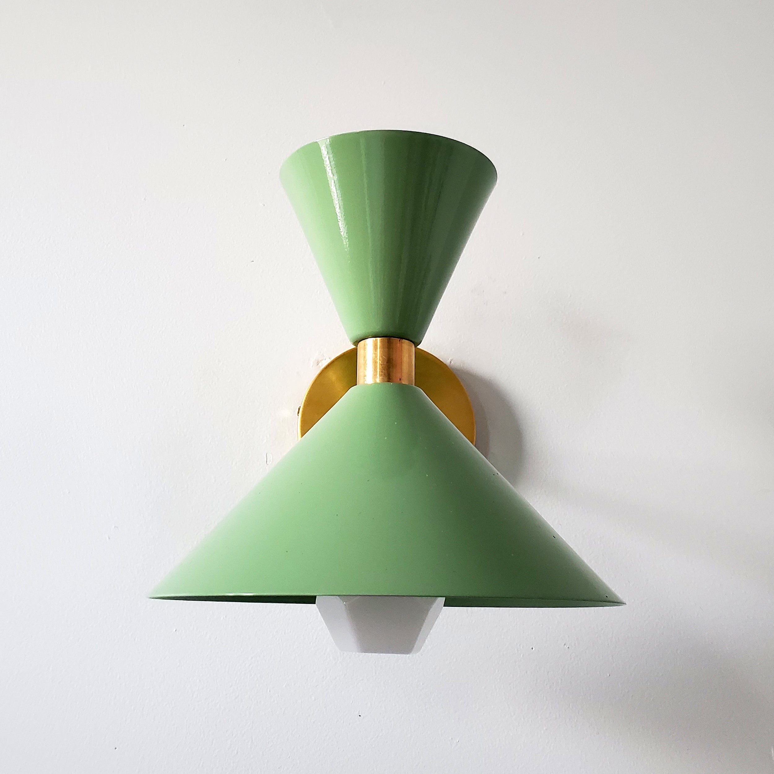 Brass Cone Wall Sconce - Hourglass Lighting for Home Spaces