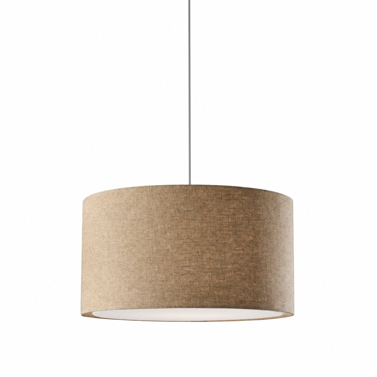 Dumora Fabric Drum Shade Pendant Light - Linen Design Hanging Light