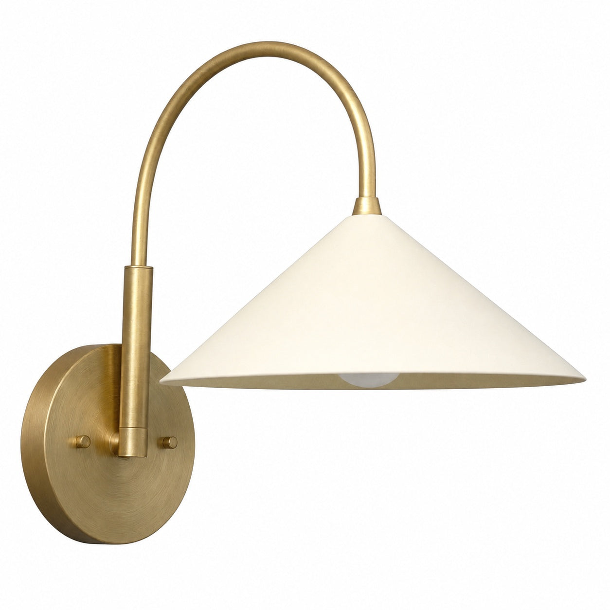 Curva Metal Vintage Wall Sconce  - Elegant Cone Shade for Bedrooms