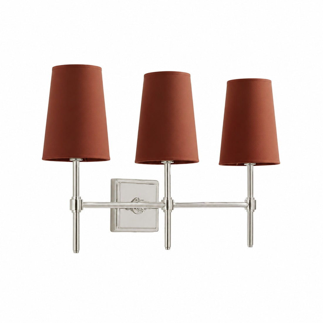 Derlina White Linen Shades Wall Lamp – Retro Metal Multi-Head Lighting Fixture