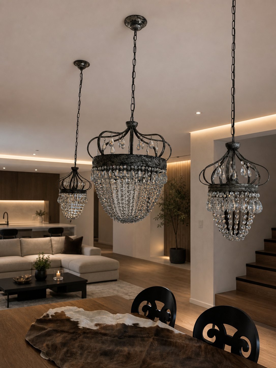 Abella Tear Drop Chandelier