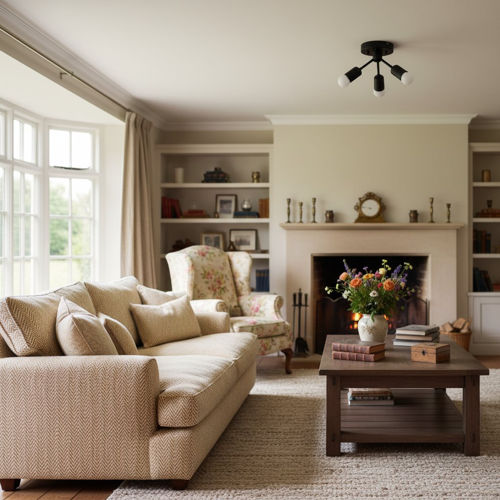 Lumen Art Deco Inspired Ceiling Lamp – Elegant Minimalist Flush Mount for Home Interiors