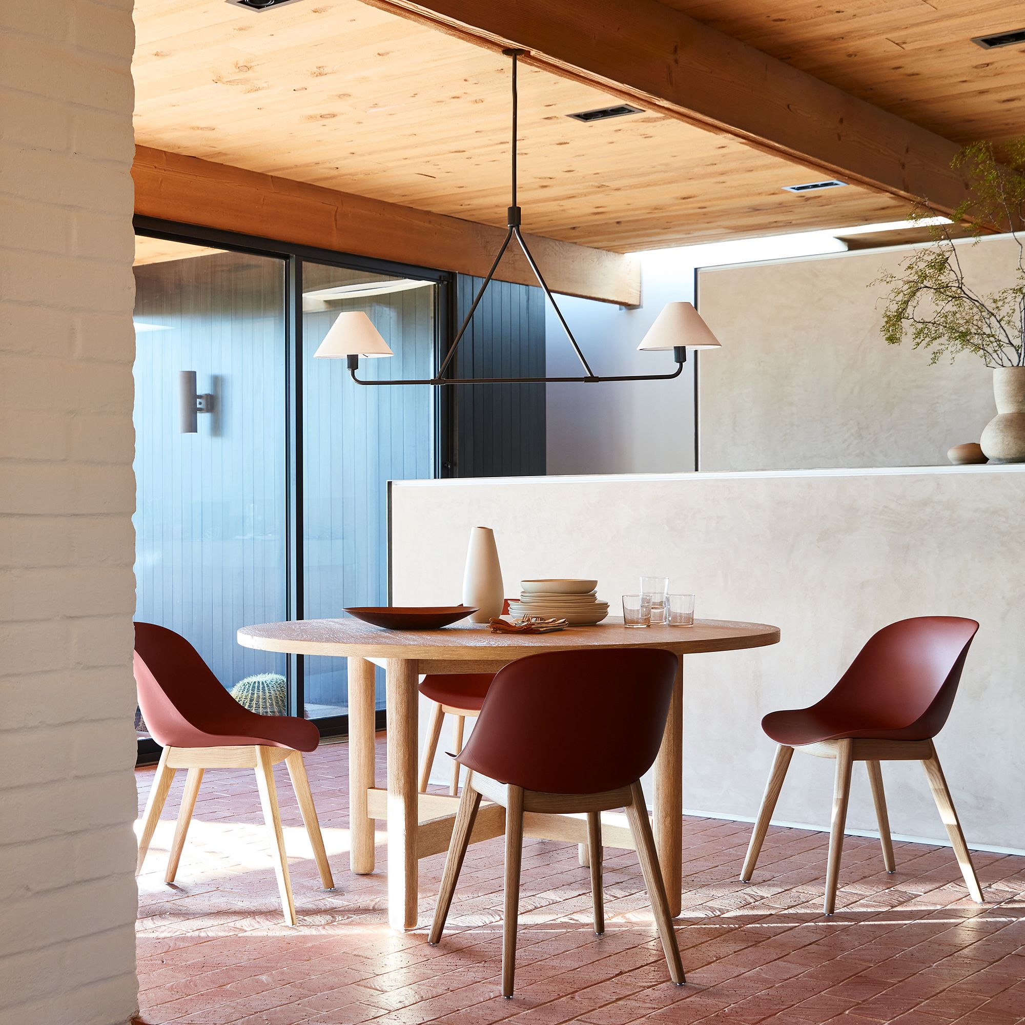 Diora Pendant Light -  Modern Metal Fixture with Linen Shades