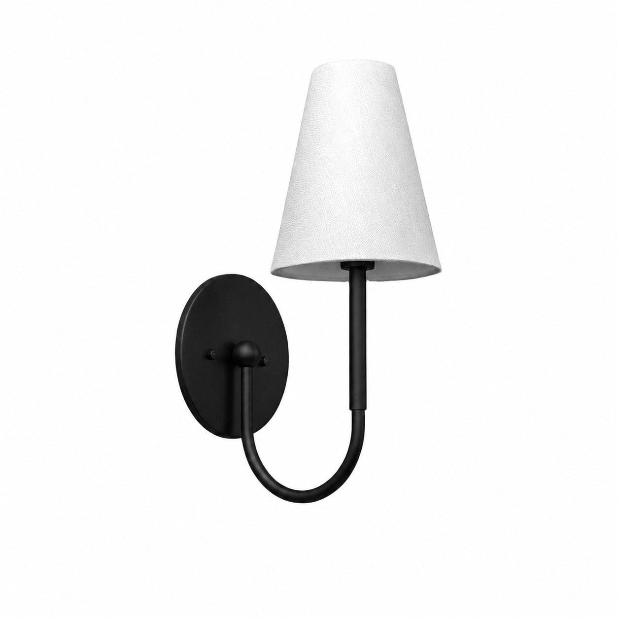 Curva Metal Collection Traditional Wall Light - Brass Finish with Shade
