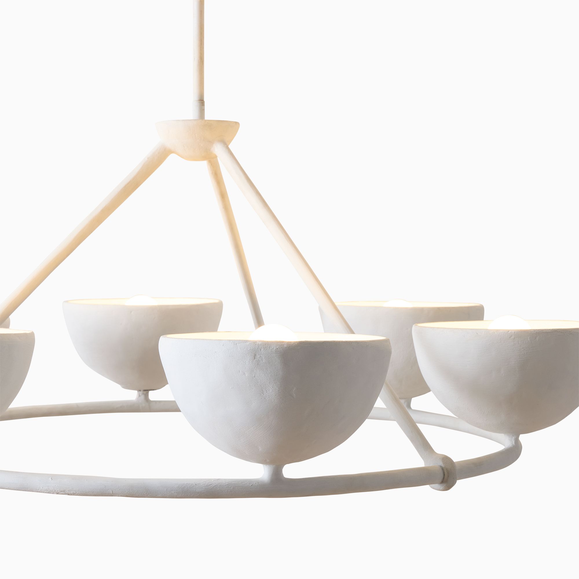 Plara Multi‑Light Chandelier – Modern Polyresin and Plaster for Dining & Foyer