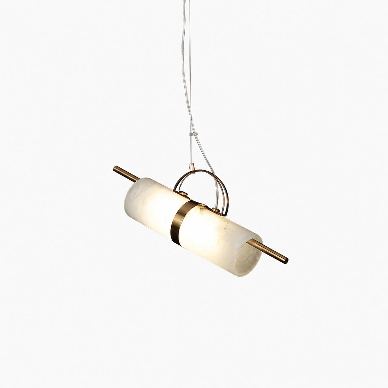 Mini Cylindrical Alabaster Pendant Light