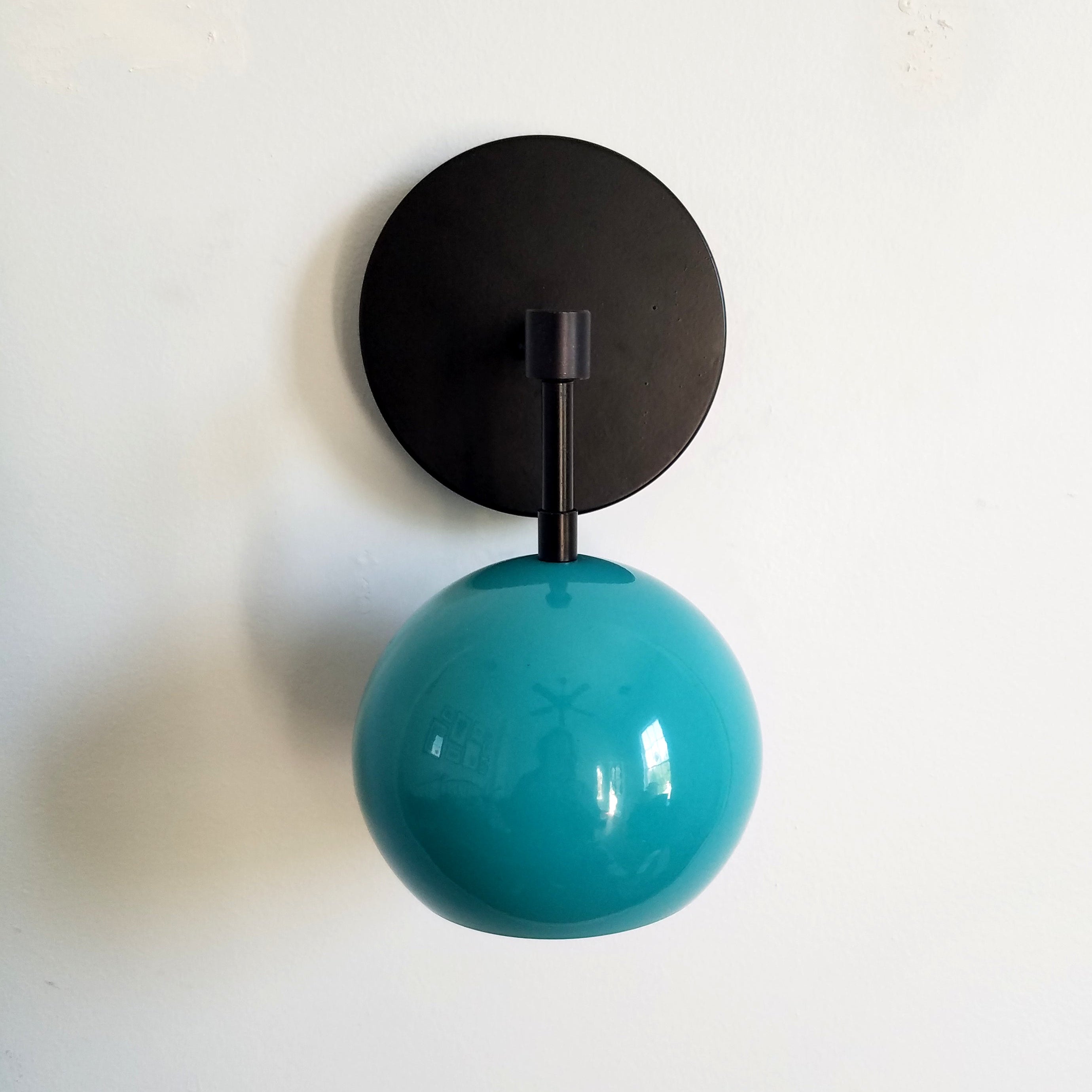 Modern Stylish Navy Globe Accent Wall Sconce