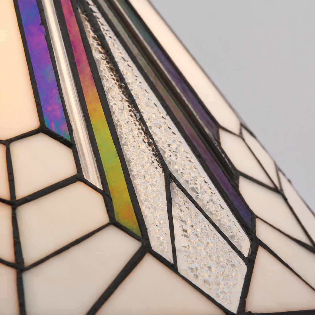 TF Astoria Tiffany Ceiling Pendant – Dimpled Geometric Glass Design for Living Room