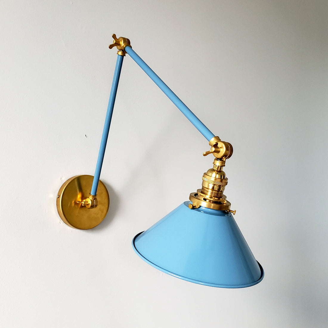 Classic Wall Mounted Cone Adjustable Sconce For Bedroom & Desk