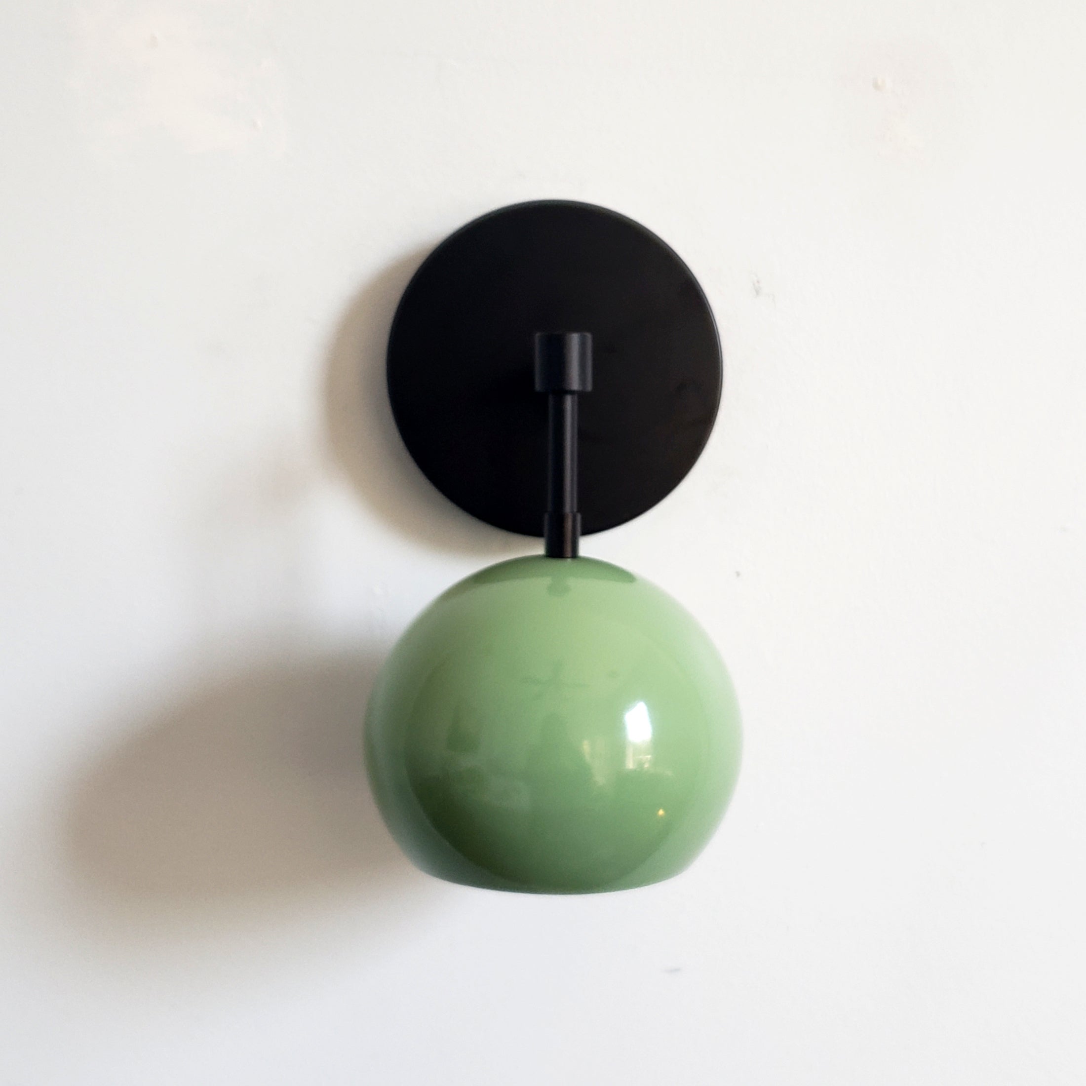Vintage Inspired Spring Green Globe Wall Sconce
