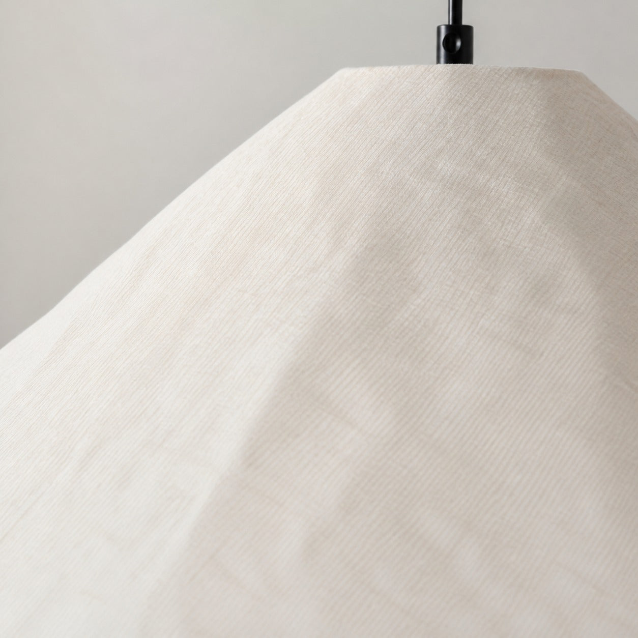 Zalen Textured Pleated Linen Pendant Lamp - Neutral Fabric Style Pendant Lamp for Bedroom & Living Room