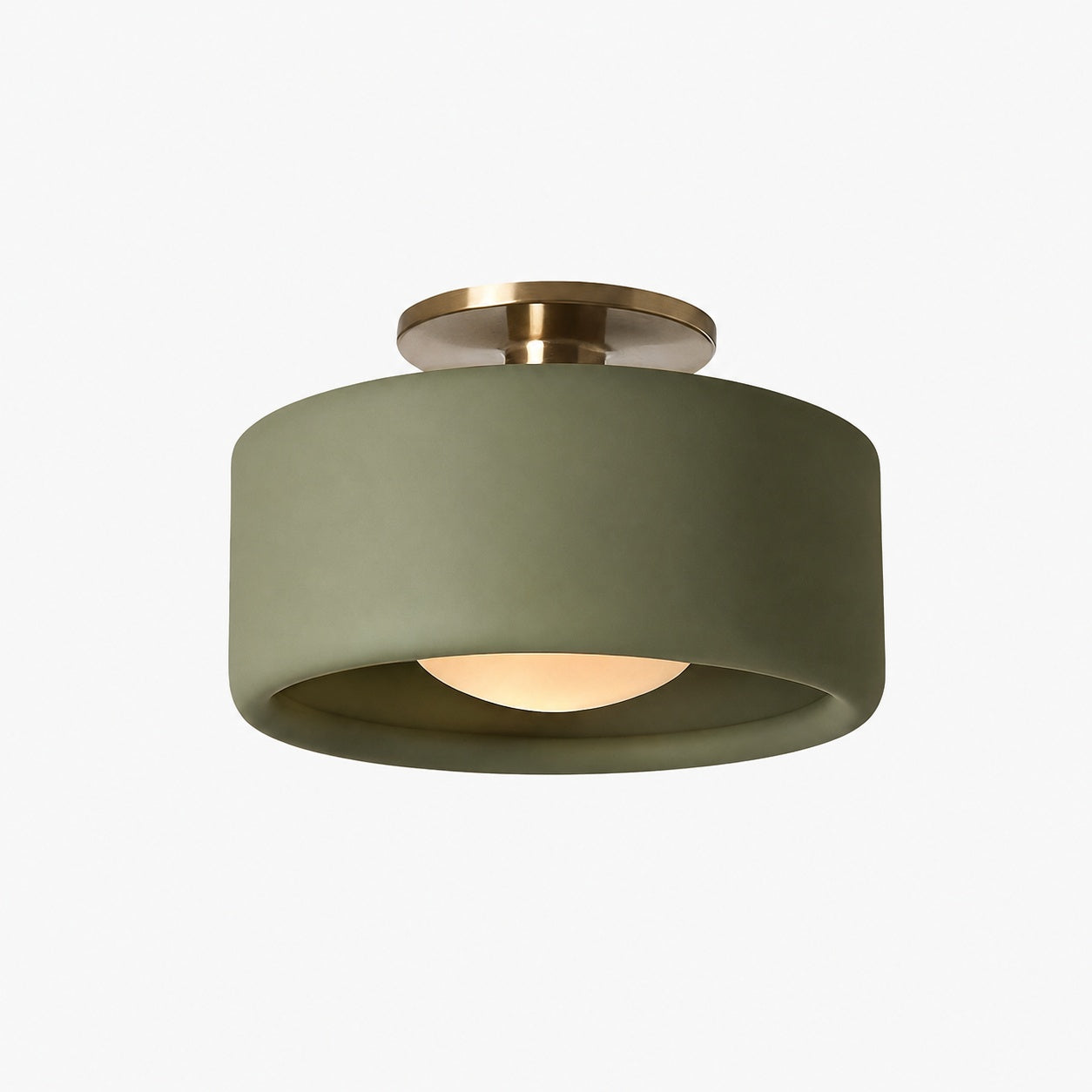 Cerova Modern Porcelain Flush Mount Ceiling Light– Elegant Ivory Shade