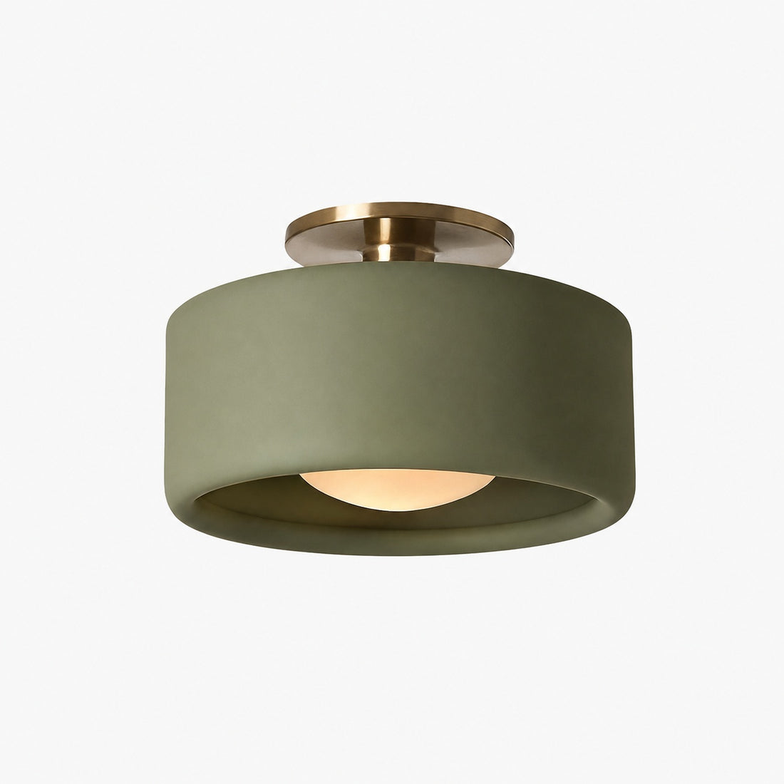 Cerova Modern Porcelain Flush Mount Ceiling Light– Elegant Ivory Shade