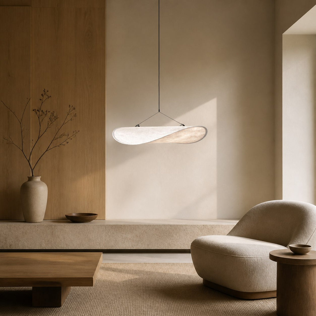 Tivelo Nordic Minimalist Floating Pendant Light – Modern Hanging Lamp for Living and Dining Spaces