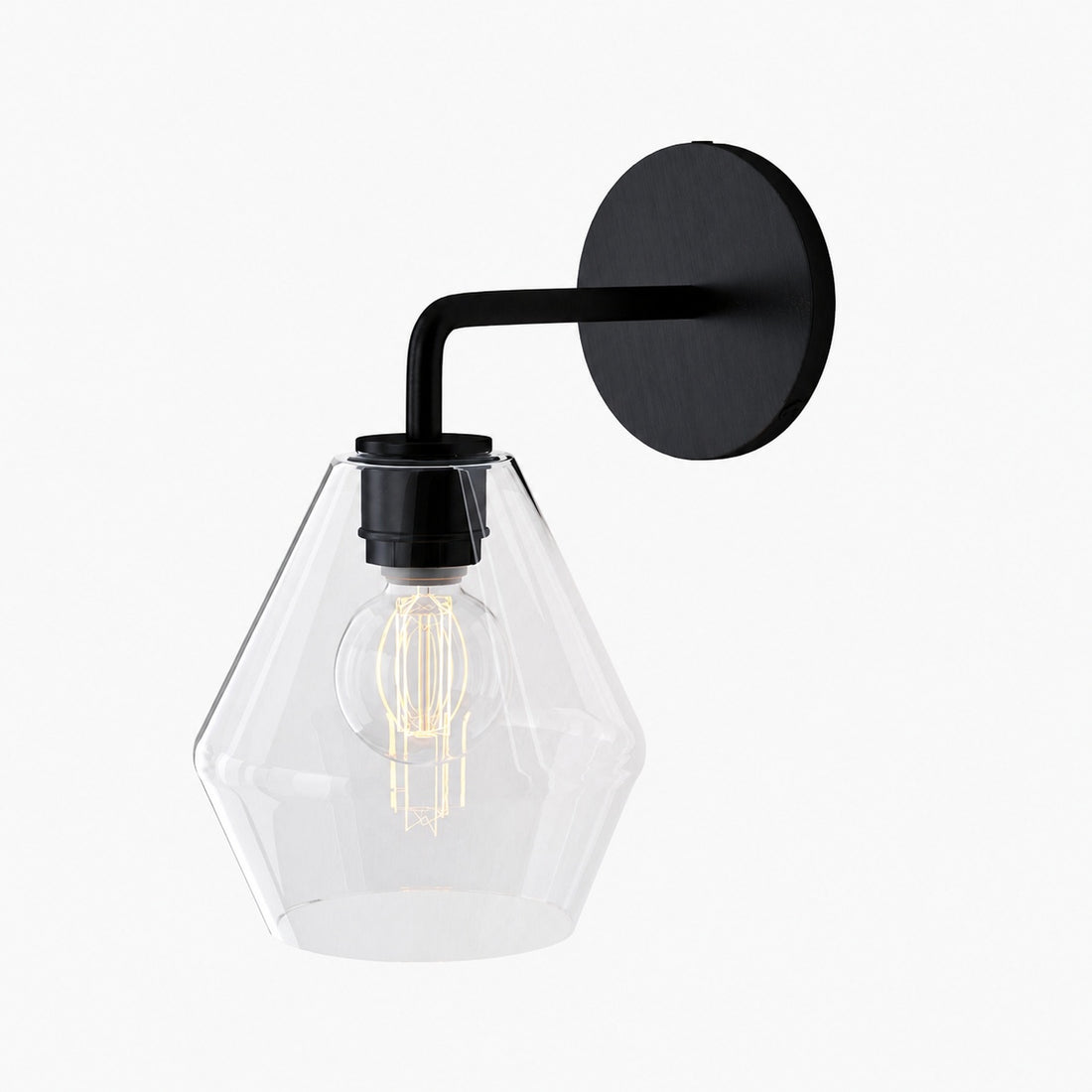 Merin Sculptural Milk Glass Geometric Wall Lamp
