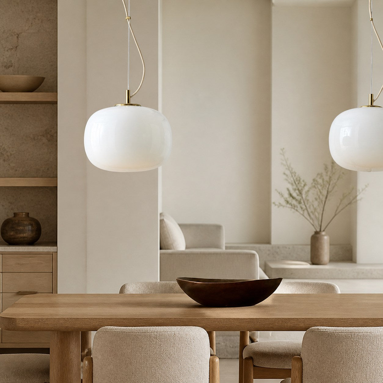 Lumivelle Minimalist Glass Pendant – Adjustable Height Dimmable Design
