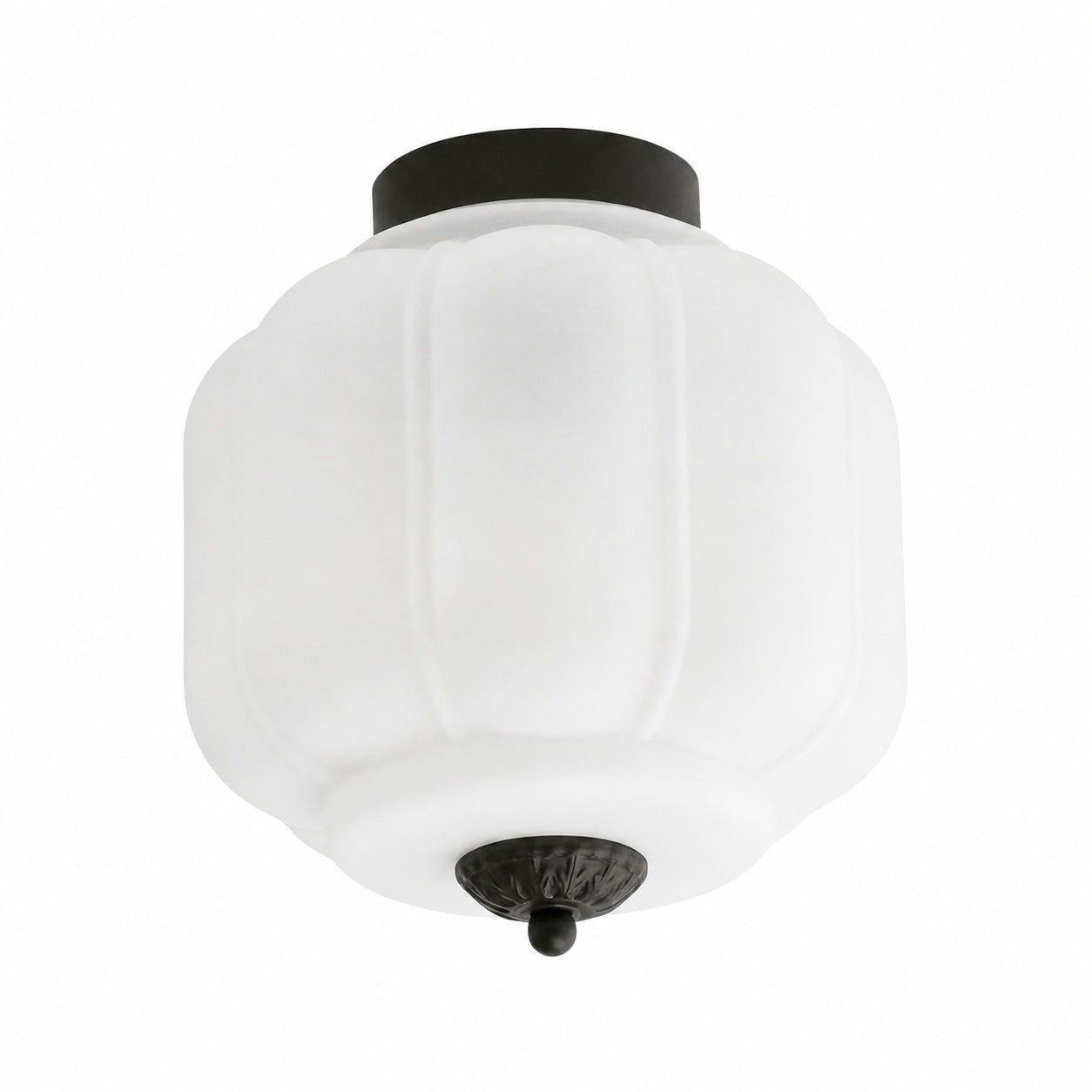 Vintage Eloise Milk Glass Flush Mount Ceiling Light - Vintage Charm Soft Glow