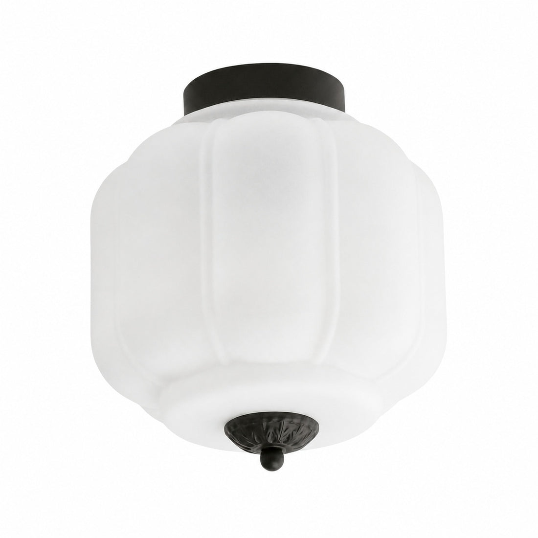 Vintage Eloise Milk Glass Flush Mount Ceiling Light - Vintage Charm Soft Glow