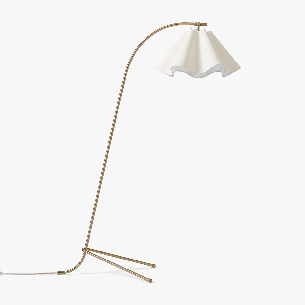 Oslan Scalloped Shade Floor Lamp - Modern Lighting with Arched Base