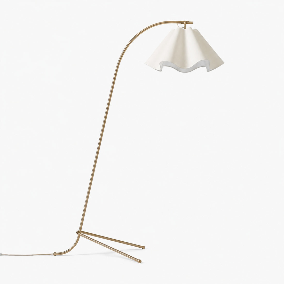 Oslan Scalloped Shade Floor Lamp - Modern Lighting with Arched Base