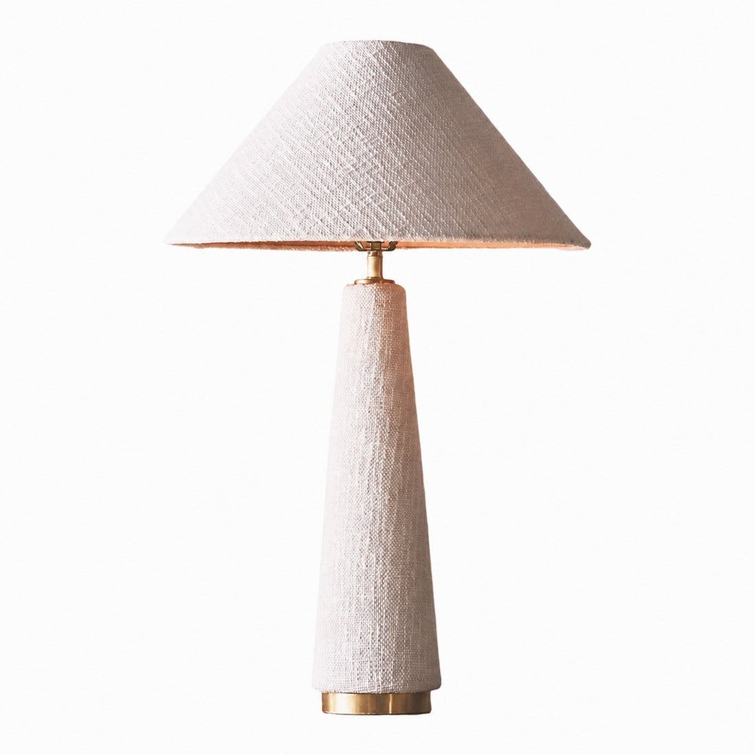 Ceruna Cone Shaded Table Lamp - Elegant Fabric for Living Room and Entryway