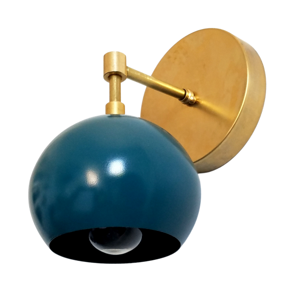Modern Stylish Navy Globe Accent Wall Sconce