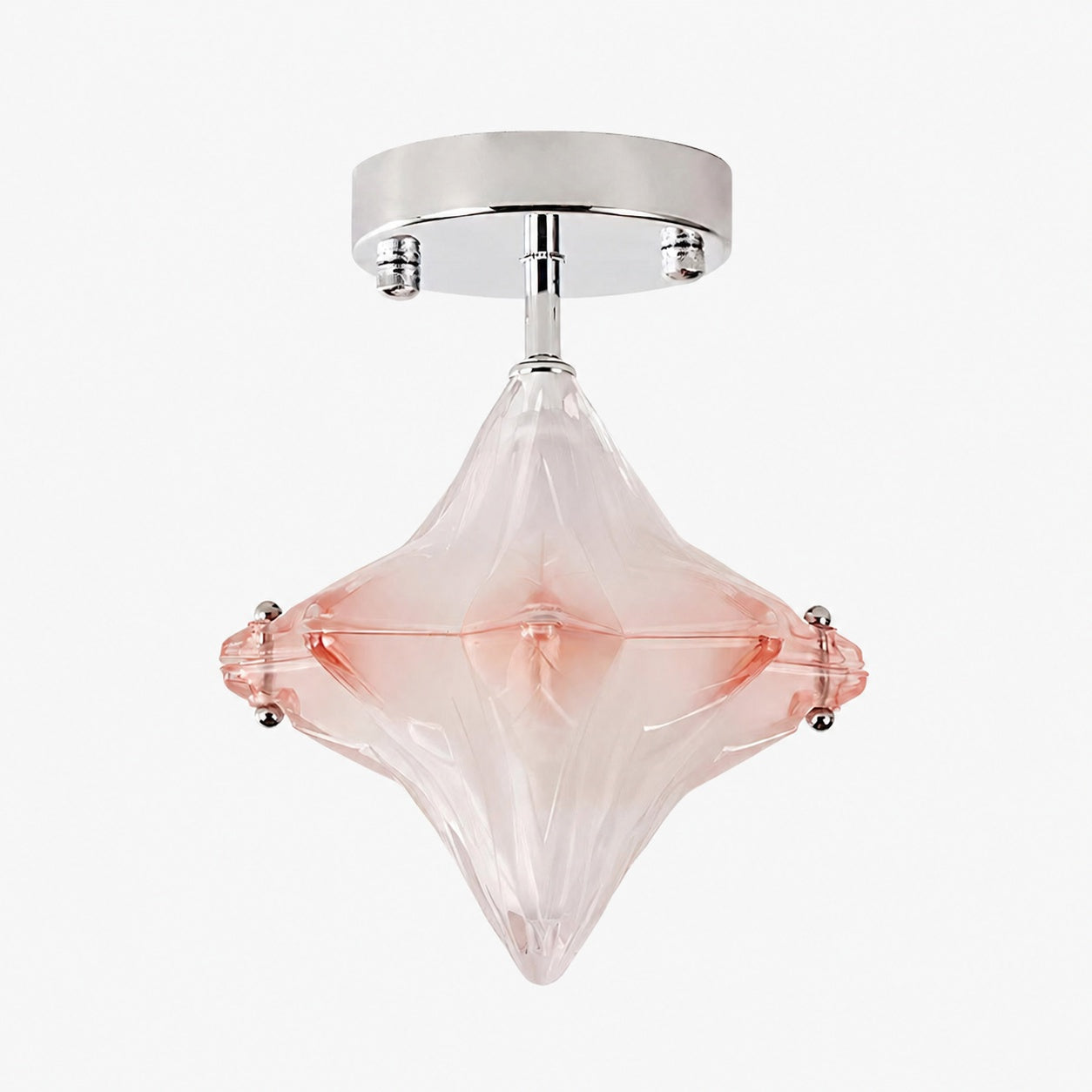 Art Deco Star Ceiling Lamp – Frosted Glass Fixture for Hallway & Entryway – Astris Ceres