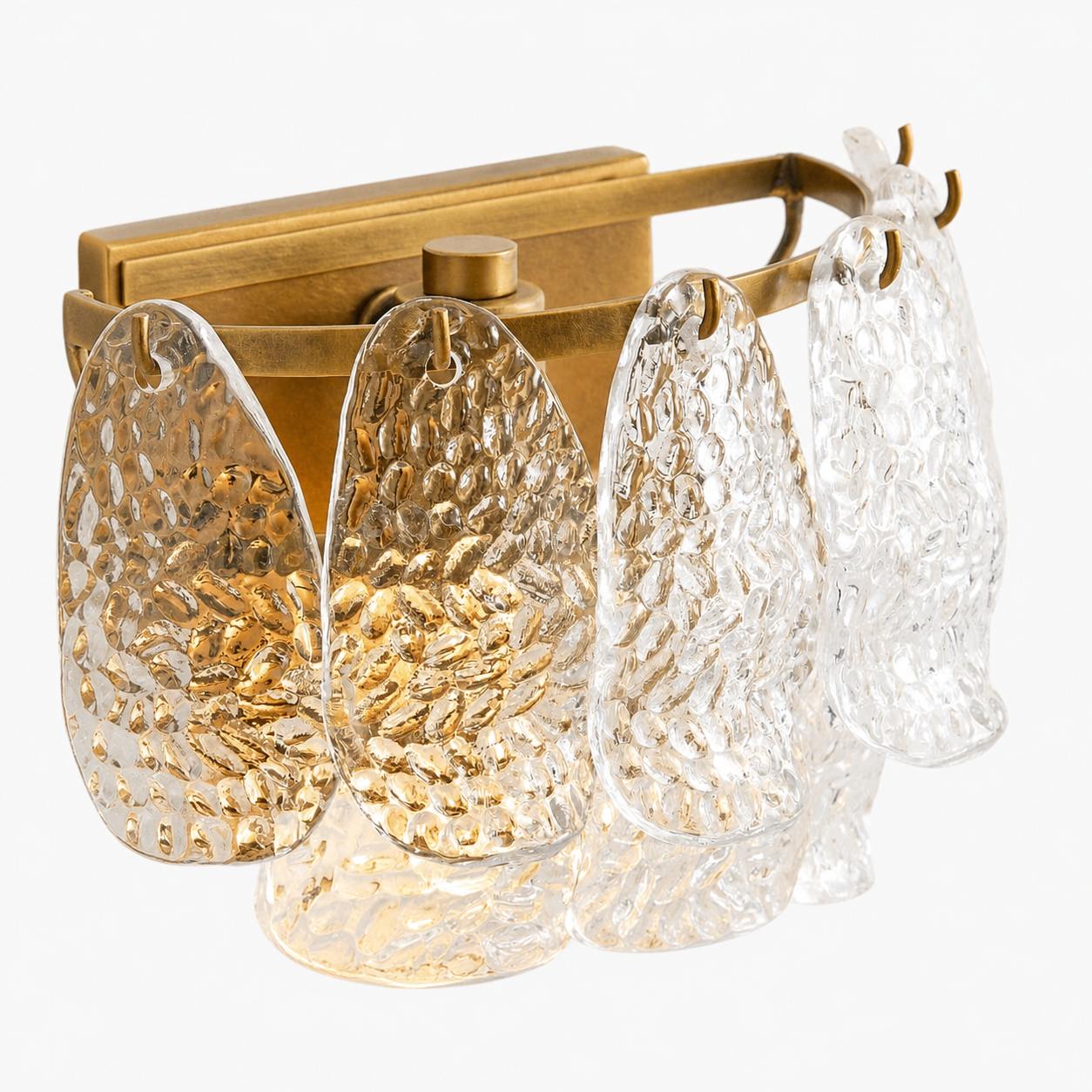 Lumvey Tiered Glass Sconce — Art Deco Wall Light for Bathroom and Hallway