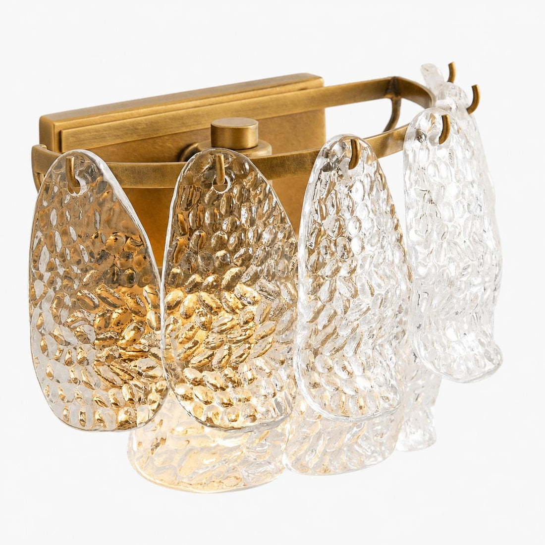 Lumvey Tiered Glass Sconce — Art Deco Wall Light for Bathroom and Hallway