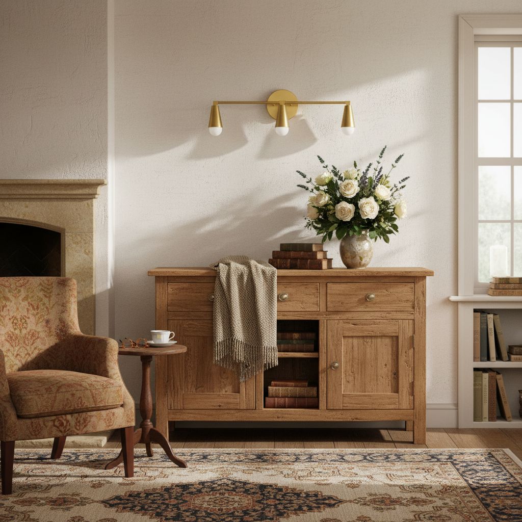 Pyralis Cone Artistic Triple Light Wall Fixture for Bedroom or Dressing Room