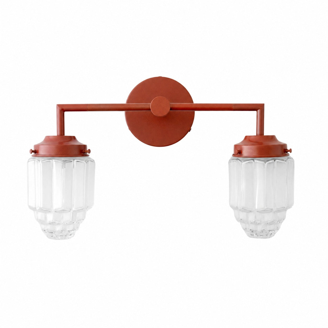 Tierlux Glass Art Deco Vanity Light - Colorful Skyscraper Globe Wall Fixture