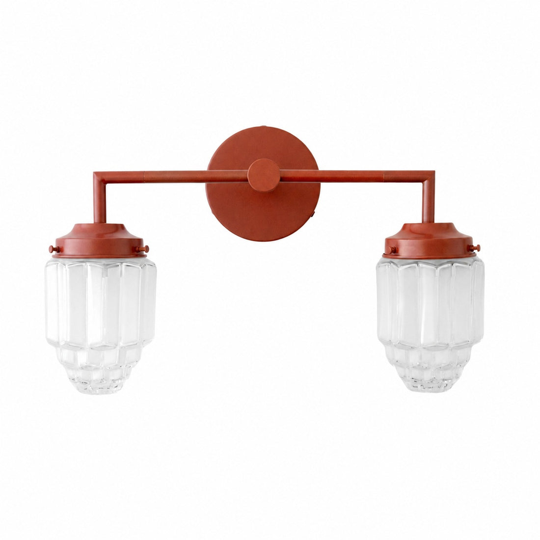 Tierlux Glass Art Deco Vanity Light - Colorful Skyscraper Globe Wall Fixture