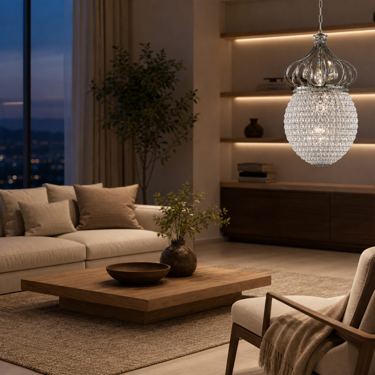 Abella Tear Drop Chandelier