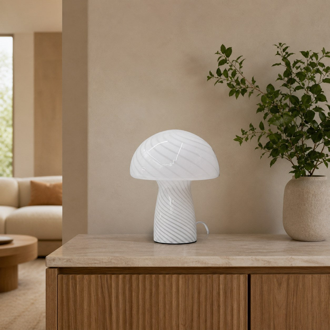 Striglow Mushroom Table Lamp – Artistic Visual Texture for Home and Office
